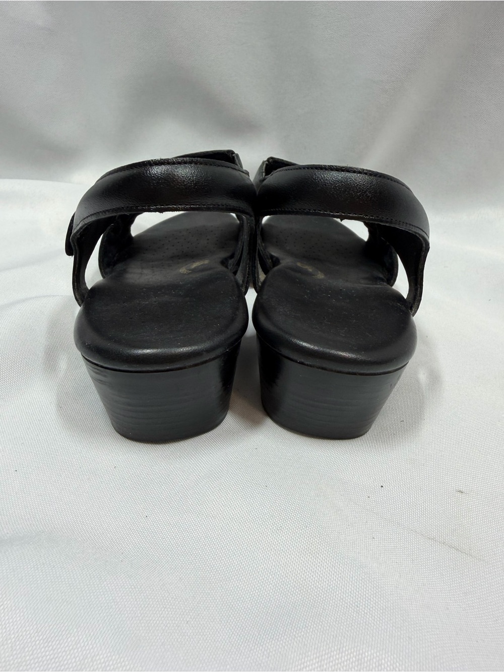 SAS | Suntimer Black Leather Sandals Shoes Open Toe Women's Size 10.5 M - Picture 6 of 10